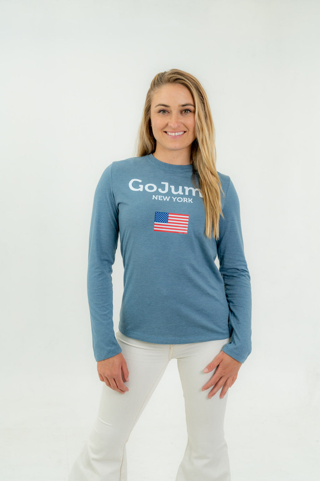 America Flag New York - L/S Tee - Women