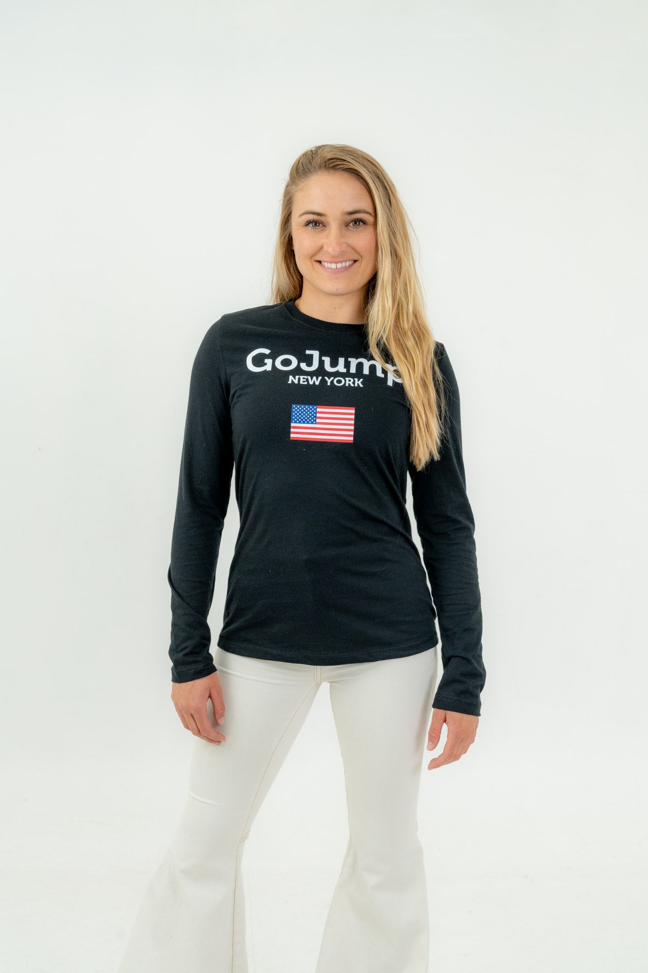 America Flag New York - L/S Tee - Women