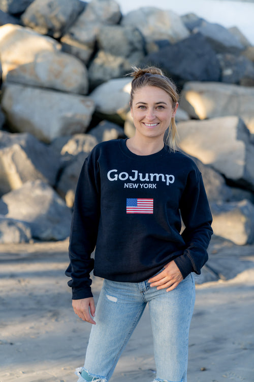 American Flag New York Crew Neck Pullover (F)