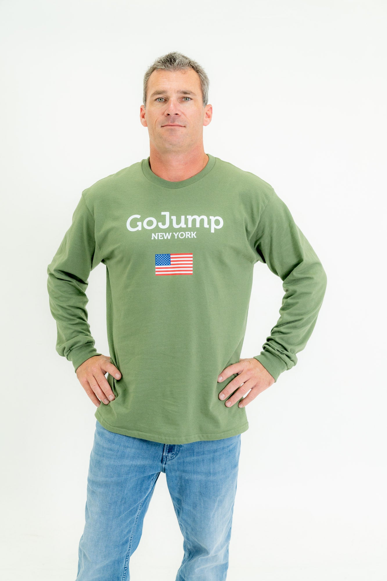 America Flag New York - L/S Tee - Men