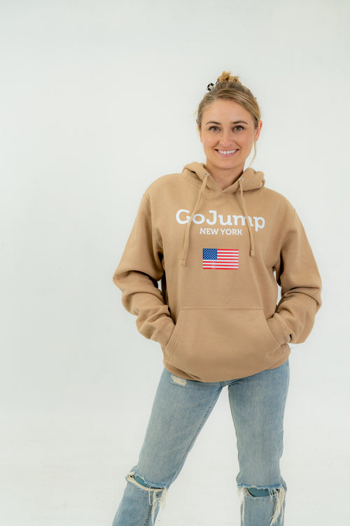 America Flag New York - Hoodie Sweatshirt (F)