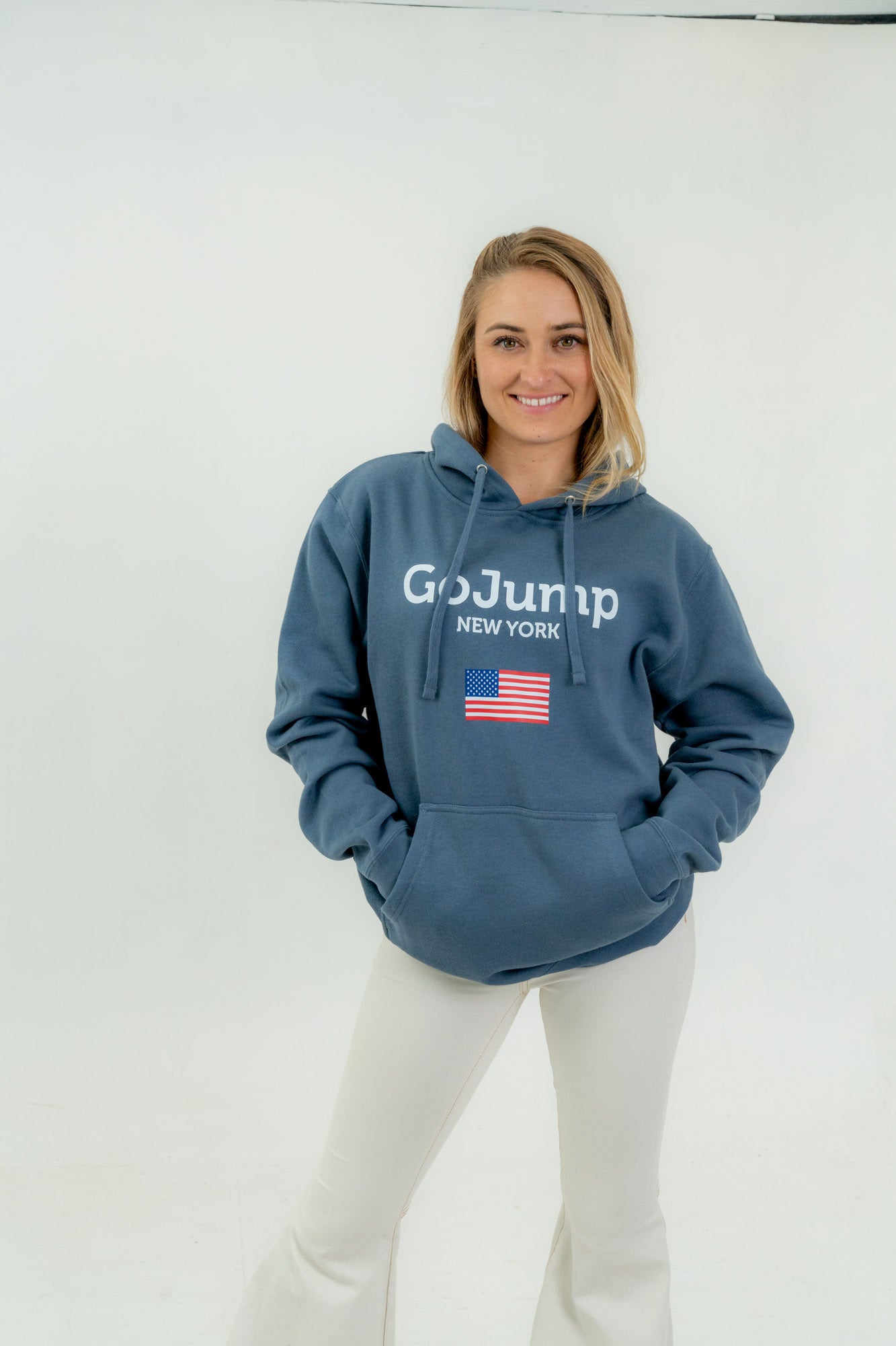 America Flag New York - Hoodie Sweatshirt (F)