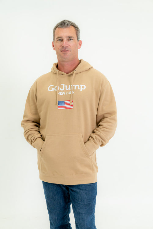 America Flag New York - Hoodie Sweatshirt (M)