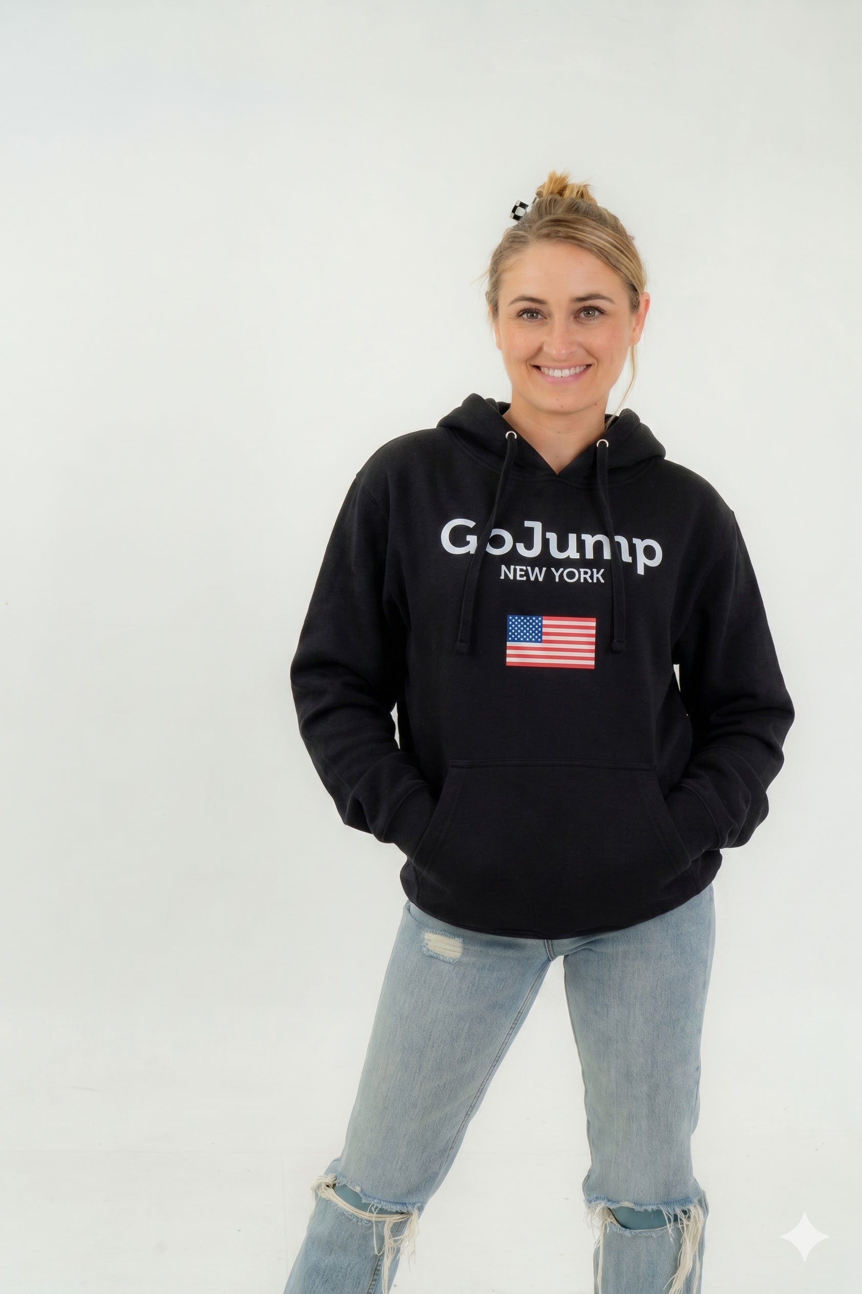 America Flag New York - Hoodie Sweatshirt (F)